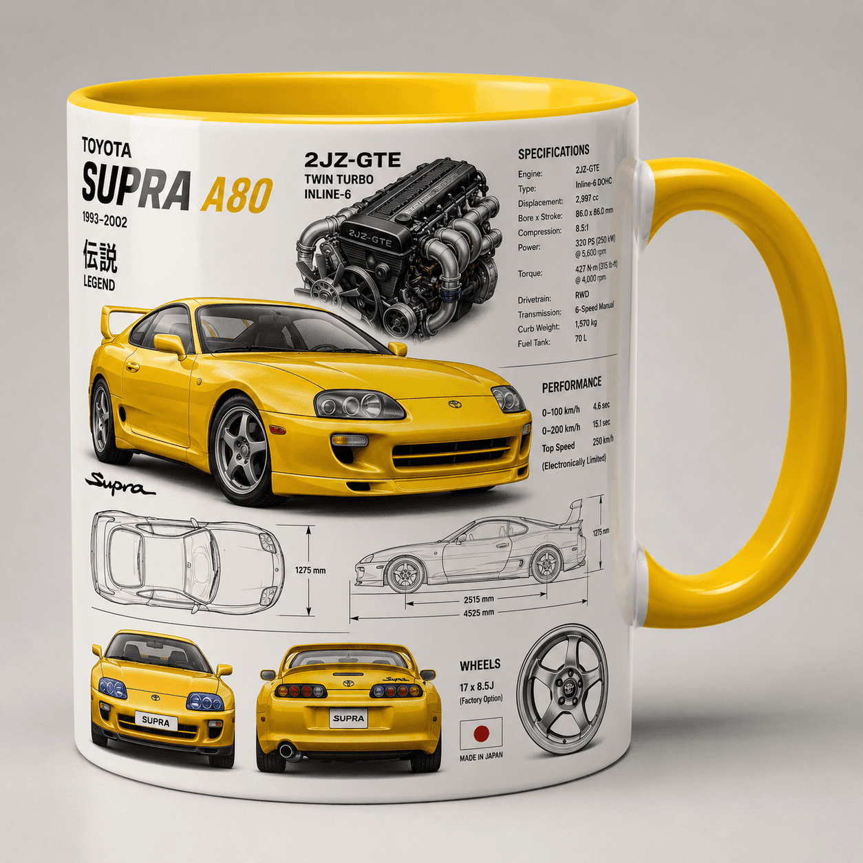Taza Toyota Supra Modelo 04