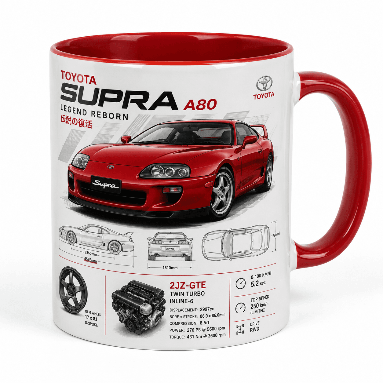 Taza Toyota Supra Modelo 02