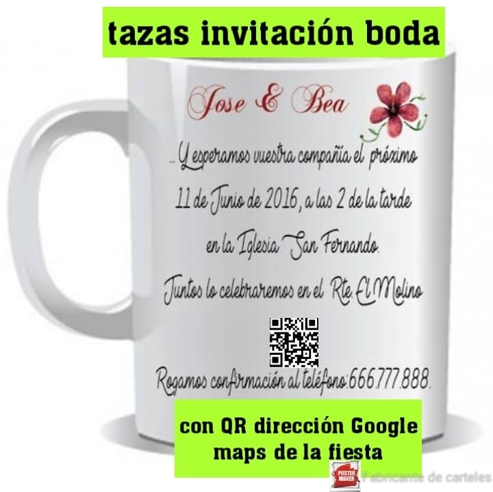 Taza casamiento QR