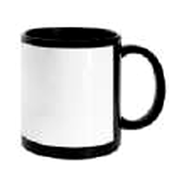 Taza Recuadro Negro 11oz en color Blanco con Recuadro Negro - SKU: SUBTAZRENEPZ