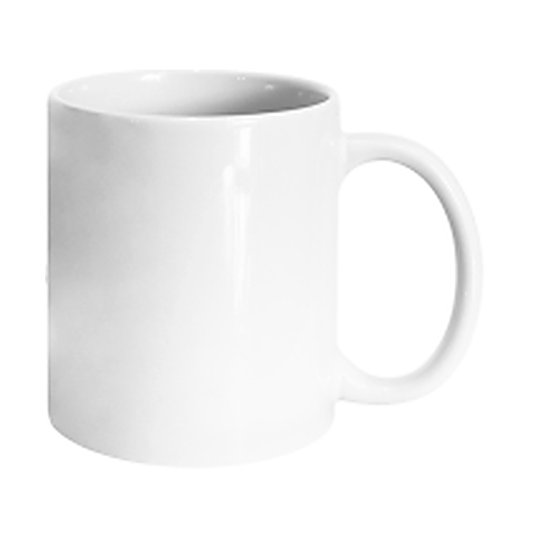 Taza Blanca Cerámica Calidad A 11oz en color Blanco - SKU: SUTABCB11PZA