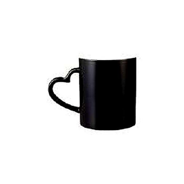 Taza Mágica Mango Corazón Brillante 11oz en color Negro - SKU: SUTZMAMCBNPZ